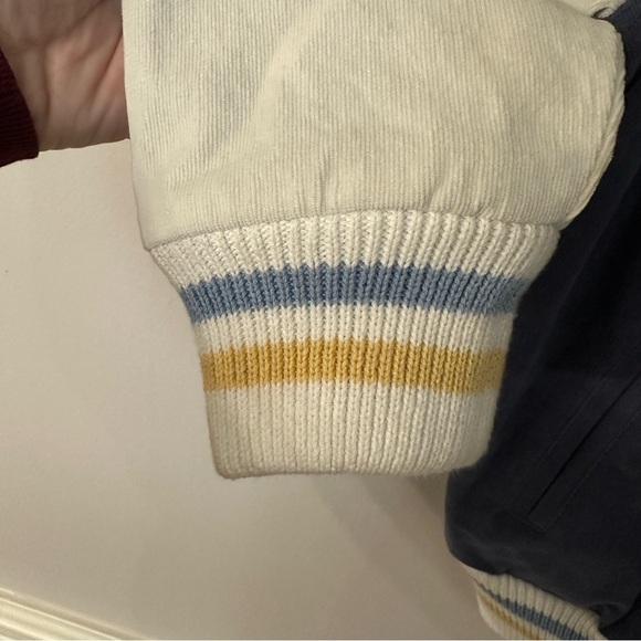 Aerie Women’s Navy Blue Corduroy Varsity Bomber Button Up Jacket Size M GUC - Picture 6 of 10